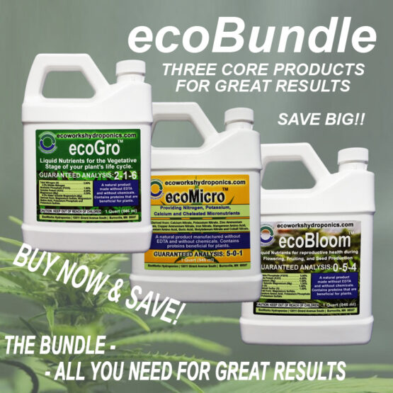 ecoBundle complete cannabis marijuana liquid hydroponic fertilizer